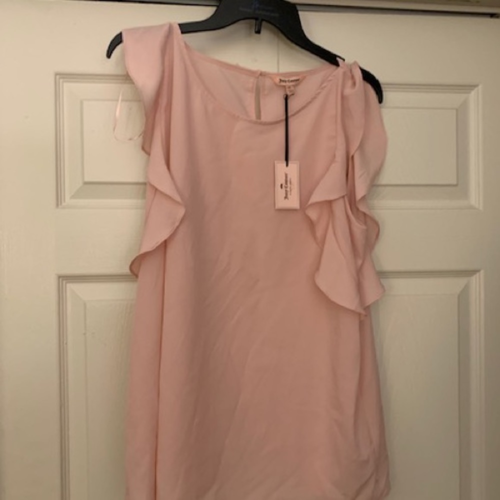 Juicy couture sleeveless pink blouse